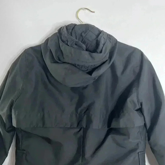 Postcard Black Winter Jacket With Hood Ski Snowboard Jacket Coat Size 4 - Picture 4 of 14